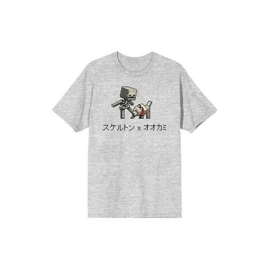 PacSun Men's Minecraft Skeleton Skin T-Shirt - Multicolor