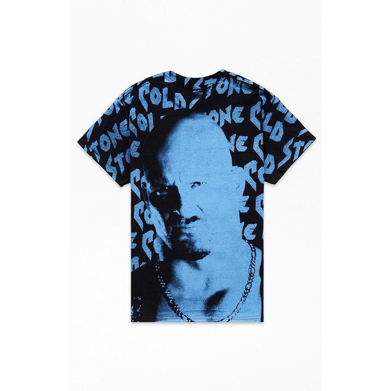 PacSun Men's Stone Cold Steve Austin WWE Jumbo T-Shirt - Multicolor