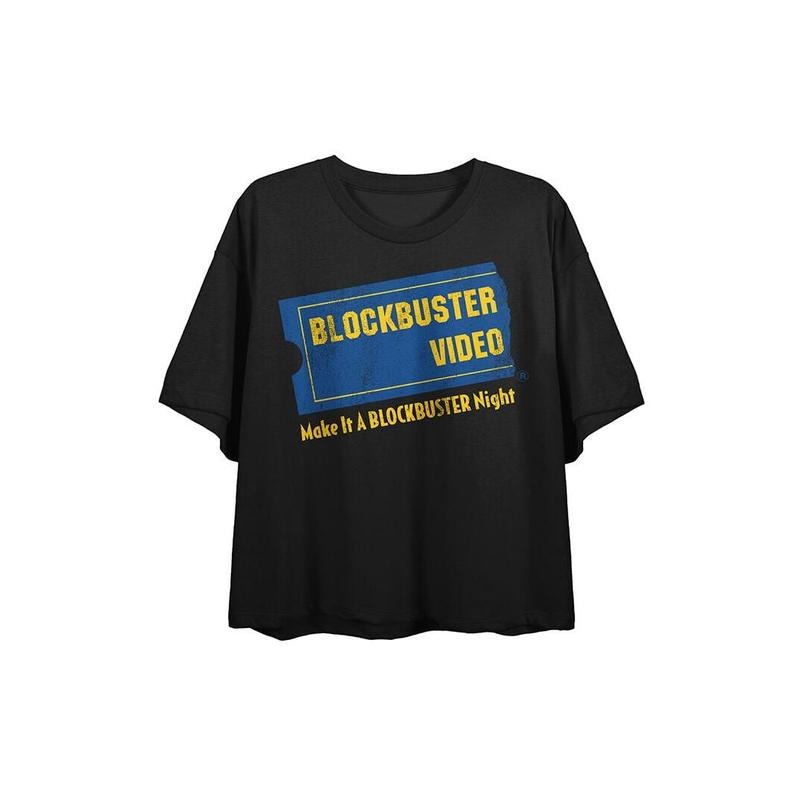 PacSun Women's Blockbuster Video Logo Cropped T-Shirt
