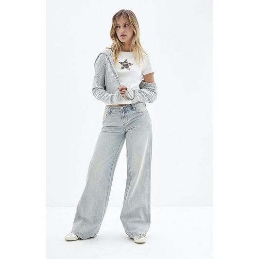 PacSun Women's Casey Light Indigo Shine Low Rise Baggy Jeans