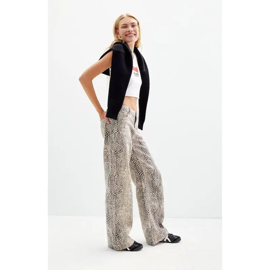 PacSun Women's Casey Snake Low Rise Baggy Jeans