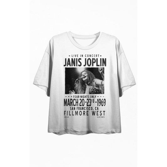 PacSun Women's Janis Joplin Cropped T-Shirt
