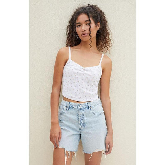 PacSun Women's Light Indigo Ripped High Waisted Relaxed Jorts
