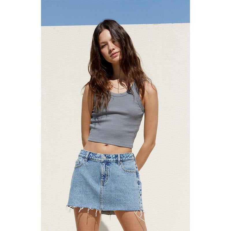 PacSun Women's Medium Indigo Rivet Low Rise Denim Mini Skirt - Multicolor T-Shirts, Hoodie, Sweatshirt | WearSparks.com