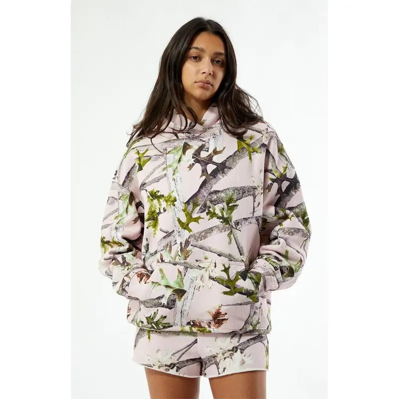 PacSun Women's Pink Camo Hoodie