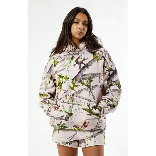 PacSun Women's Pink Camo Hoodie