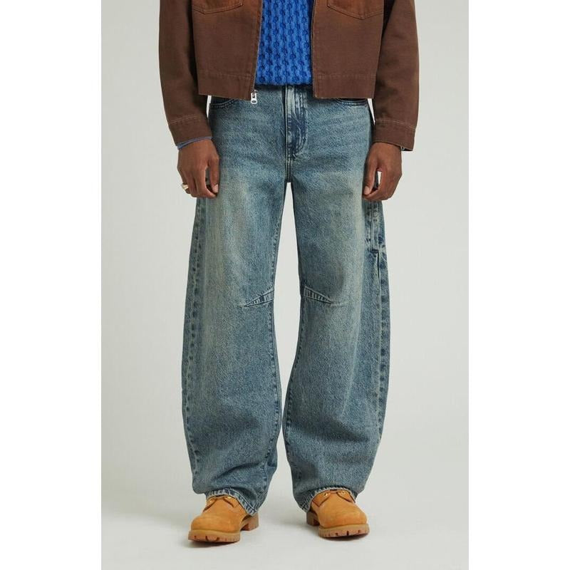 Pacsun Men's Dark Indigo Tinted Dart Baggy Barrel Jeans