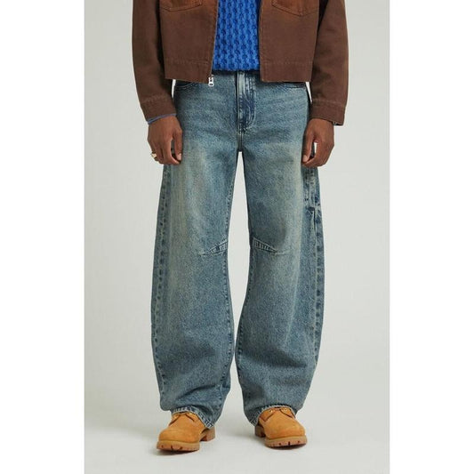 Pacsun Men's Dark Indigo Tinted Dart Baggy Barrel Jeans