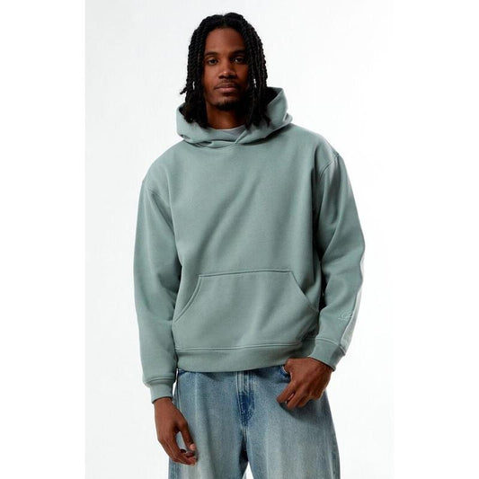 Pacsun Men's Green Solid Hoodie