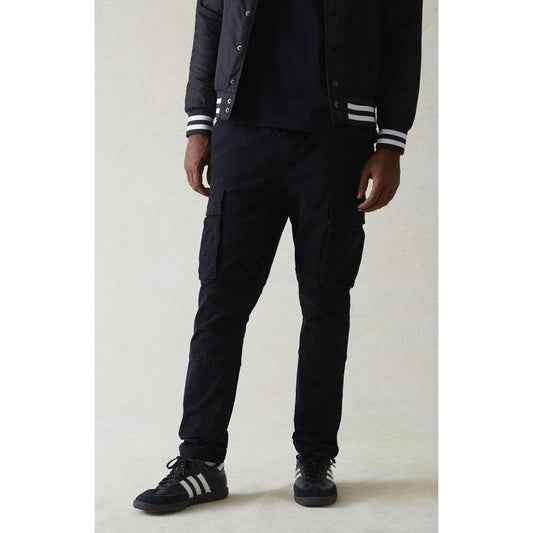Pacsun Men's Stretch Canvas Black Slim Cargo Pants