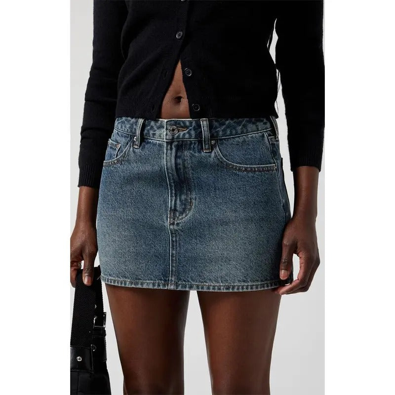Pacsun Women's Bella Dark Indigo Mid Rise Denim Mini Skirt - Multicolor T-Shirts, Hoodie, Sweatshirt | WearSparks.com