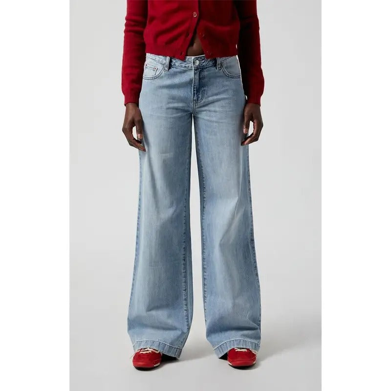 Pacsun Women's Casey Low Rise Baggy Jeans Light Indigo