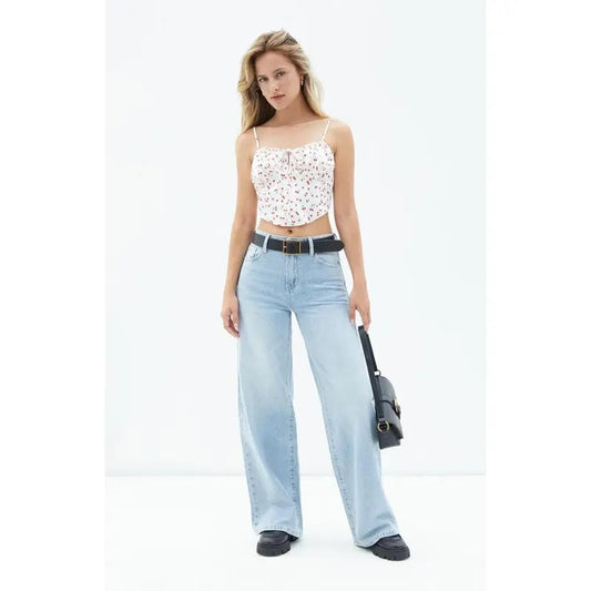 Pacsun Women's Jessie Light Indigo High Waisted Baggy Jeans