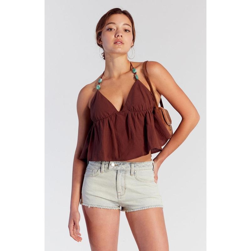 Pacsun Women's Light Indigo Button Tab Denim Micro Shorts T-Shirts, Hoodie, Sweatshirt | WearSparks.com