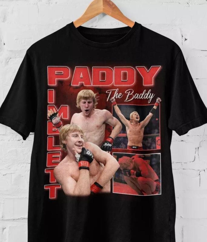 Paddy Pimblett The Baddy MMA Vintage 90s Retro Graphic Collage T-Shirt, Fighter Champions Boxing Jiu Jitsu Vintage 90s...