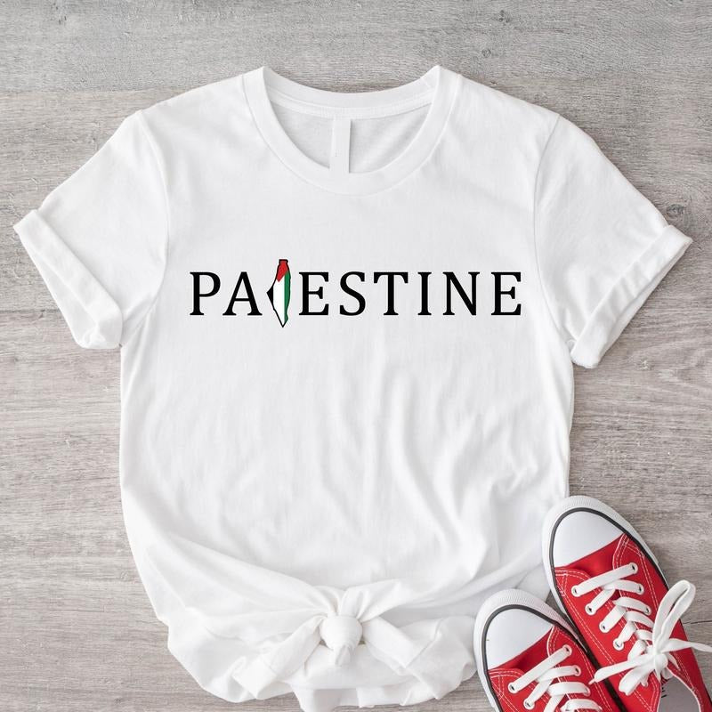 Palestine Shirt, Palestine Flag T-Shirt, Free Palestine Tee, Palestinian Support Gift Tee, Palestinian Lives Matter, Save...