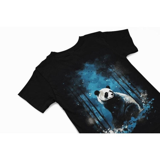 Panda Bear T-Shirt, Cute Panda Tee, Woodland animal T shirt , Animal Lovers gift, Animal T Shirt, Abstract Panda graphics, Panda Lover tee Made in USA