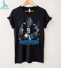 Panthers Football Skull Born For This Retro Vintage Game Day Gift Fans Men Women Shirt