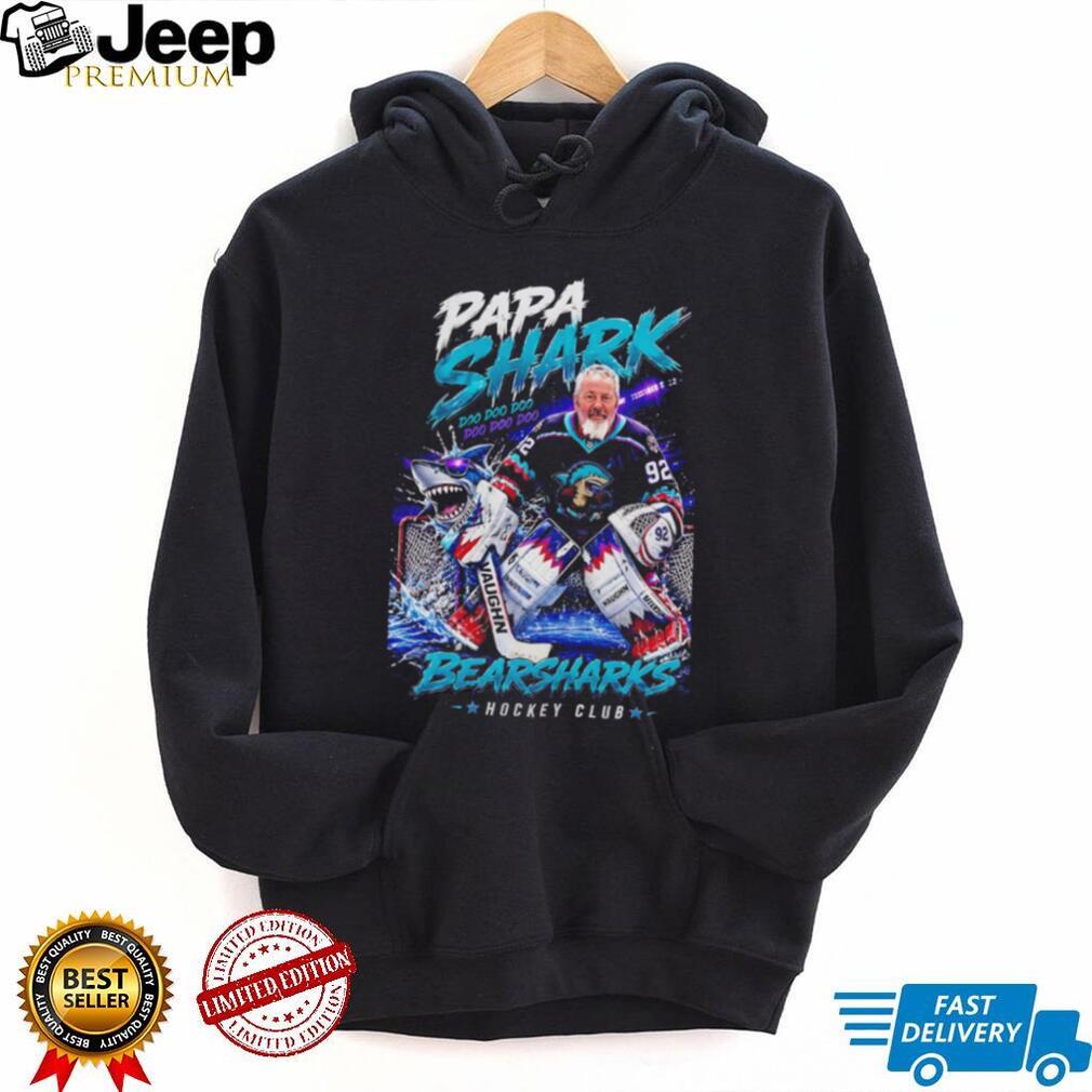 Papa Shark Bearsharks Hockey Club number 92 vintage shirt