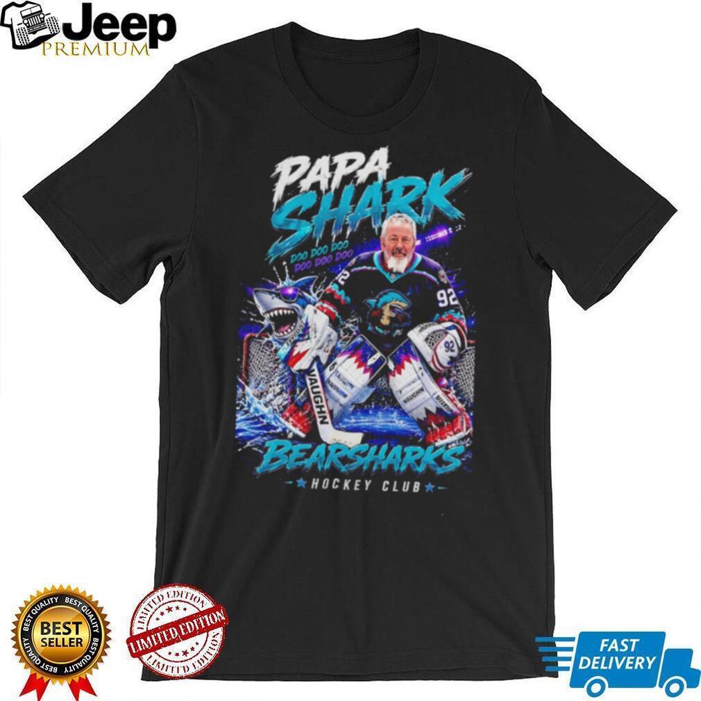 Papa Shark Bearsharks Hockey Club number 92 vintage shirt