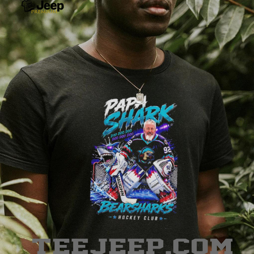 Papa Shark Bearsharks Hockey Club number 92 vintage shirt