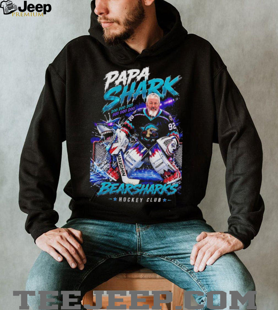 Papa Shark Bearsharks Hockey Club number 92 vintage shirt