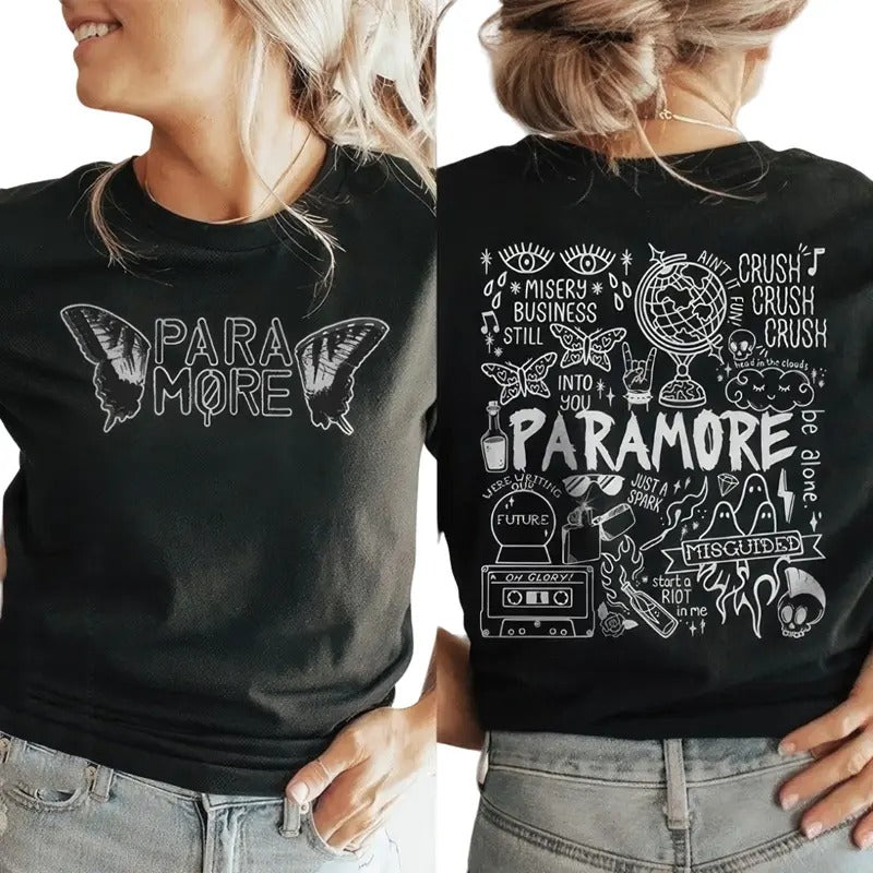 Para more Band Doodle T-Shirt 2-Sided Album Lyric Unisex Tee Cotton Tshirt Hoodie, Sweatshirt | WearSparks.com