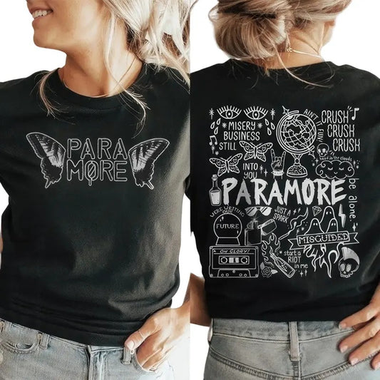 Para more Band Doodle T-Shirt 2-Sided Album Lyric Unisex Tee Cotton Tshirt Hoodie, Sweatshirt | WearSparks.com