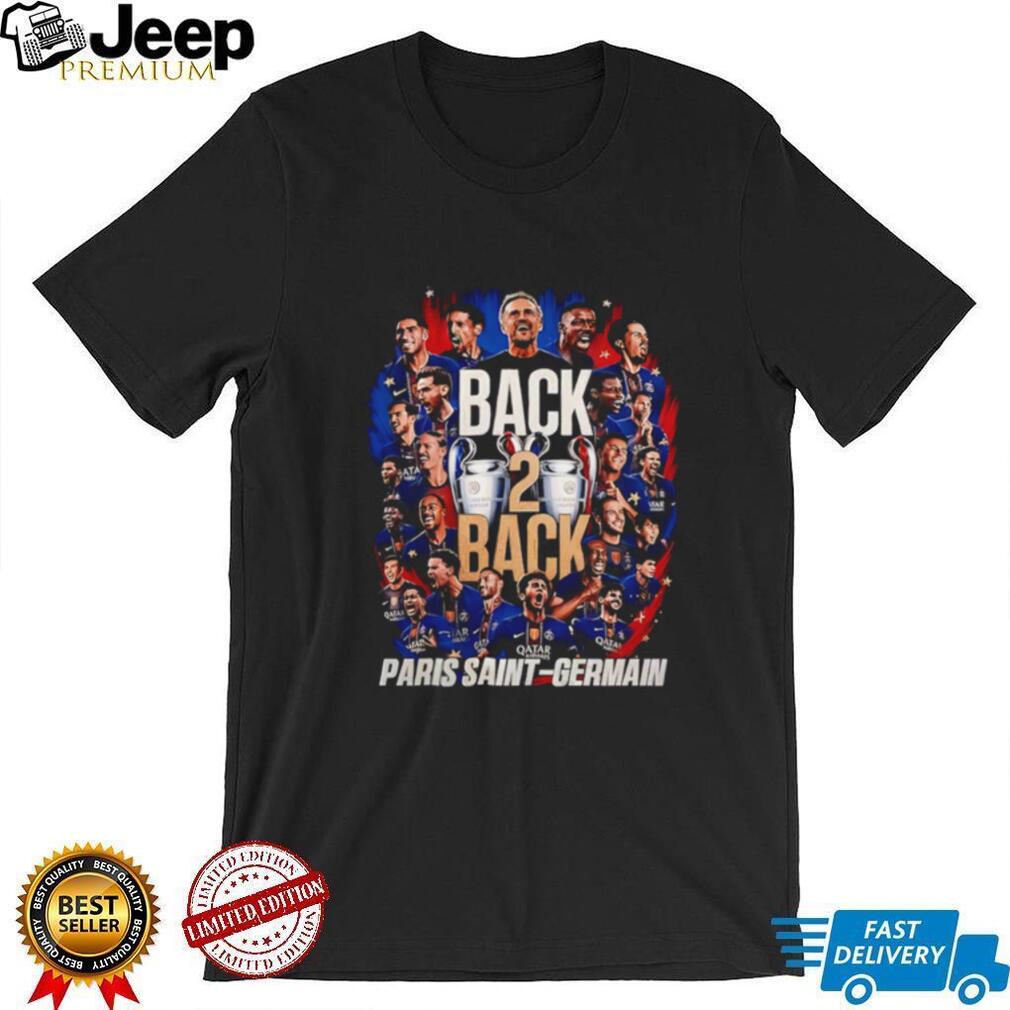 Paris Saint Germain Back 2 back team collage illustration shirt