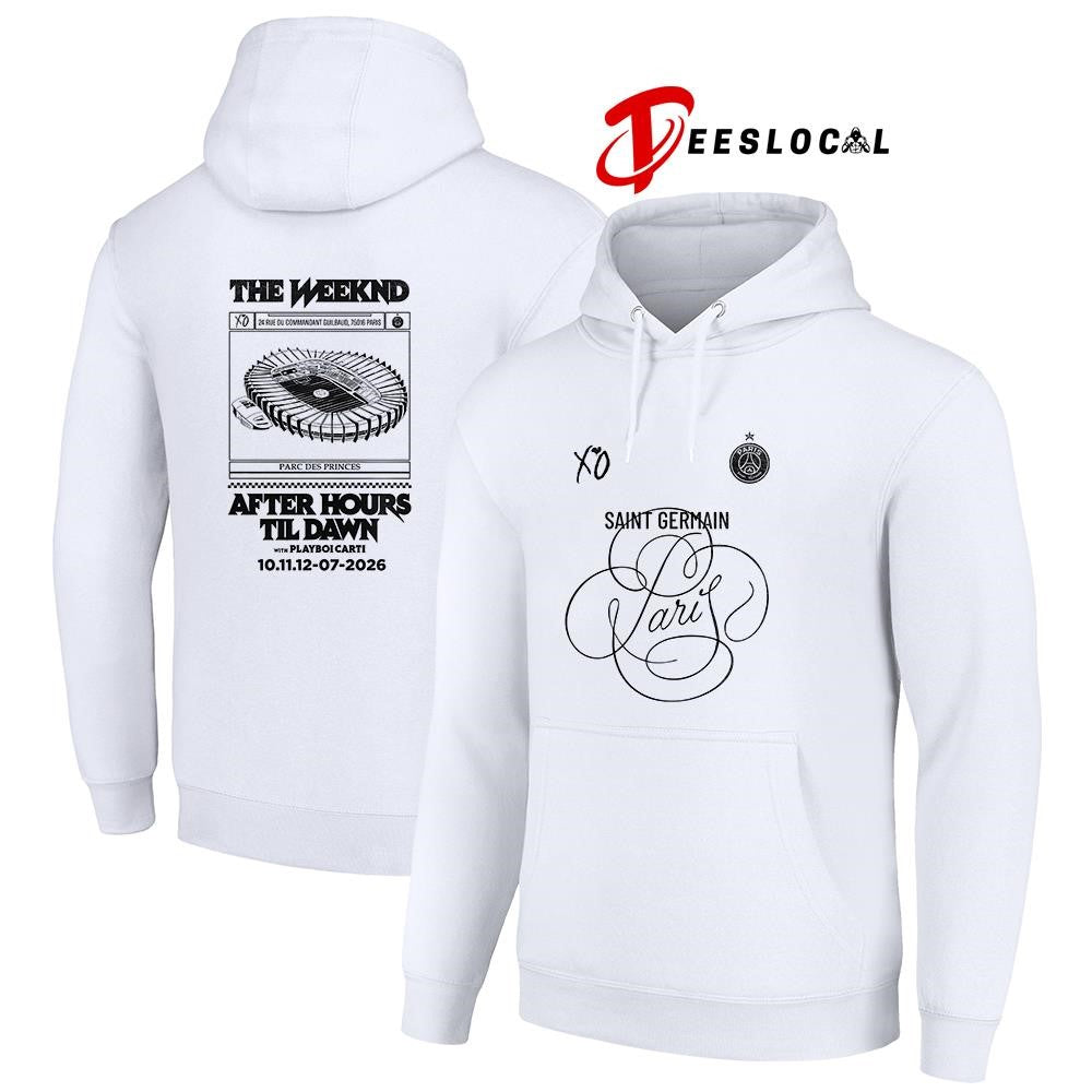 Paris Saint Germain FC x The Weekend After Hours Til Dawn stadium shirt