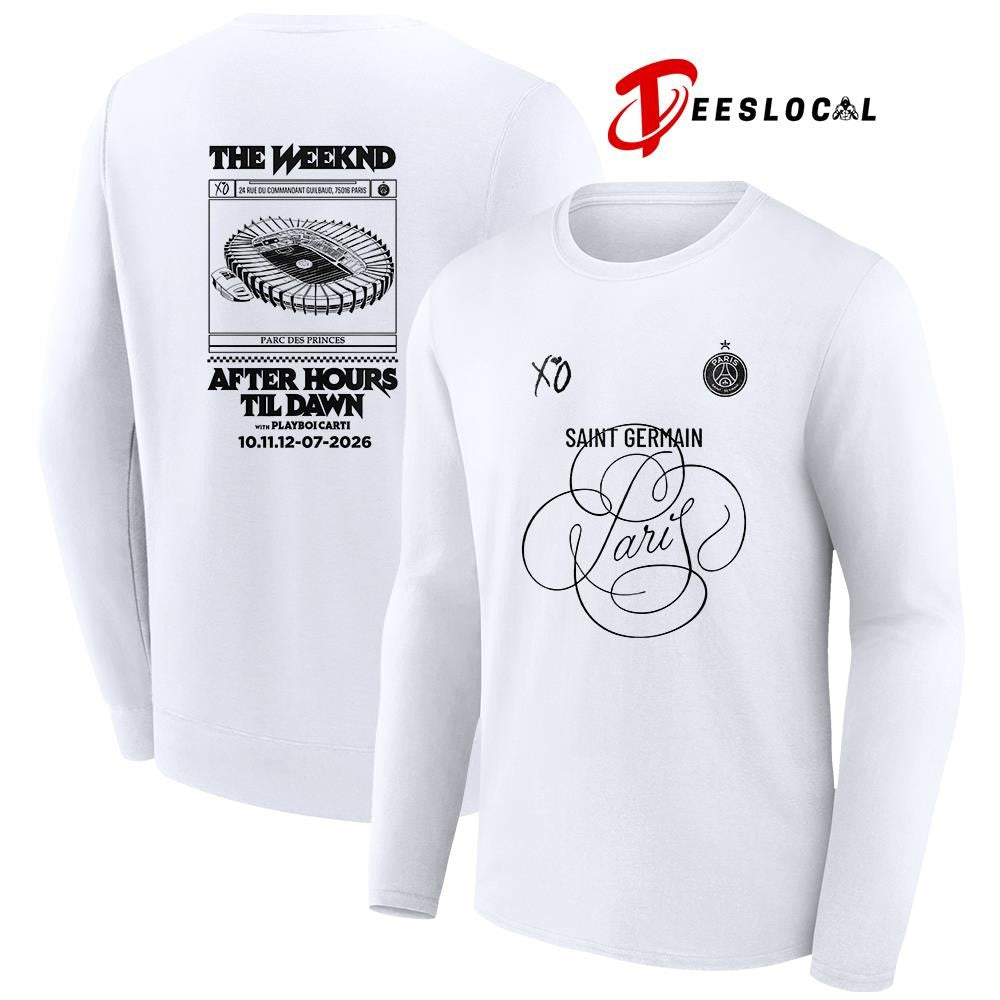 Paris Saint Germain FC x The Weekend After Hours Til Dawn stadium shirt