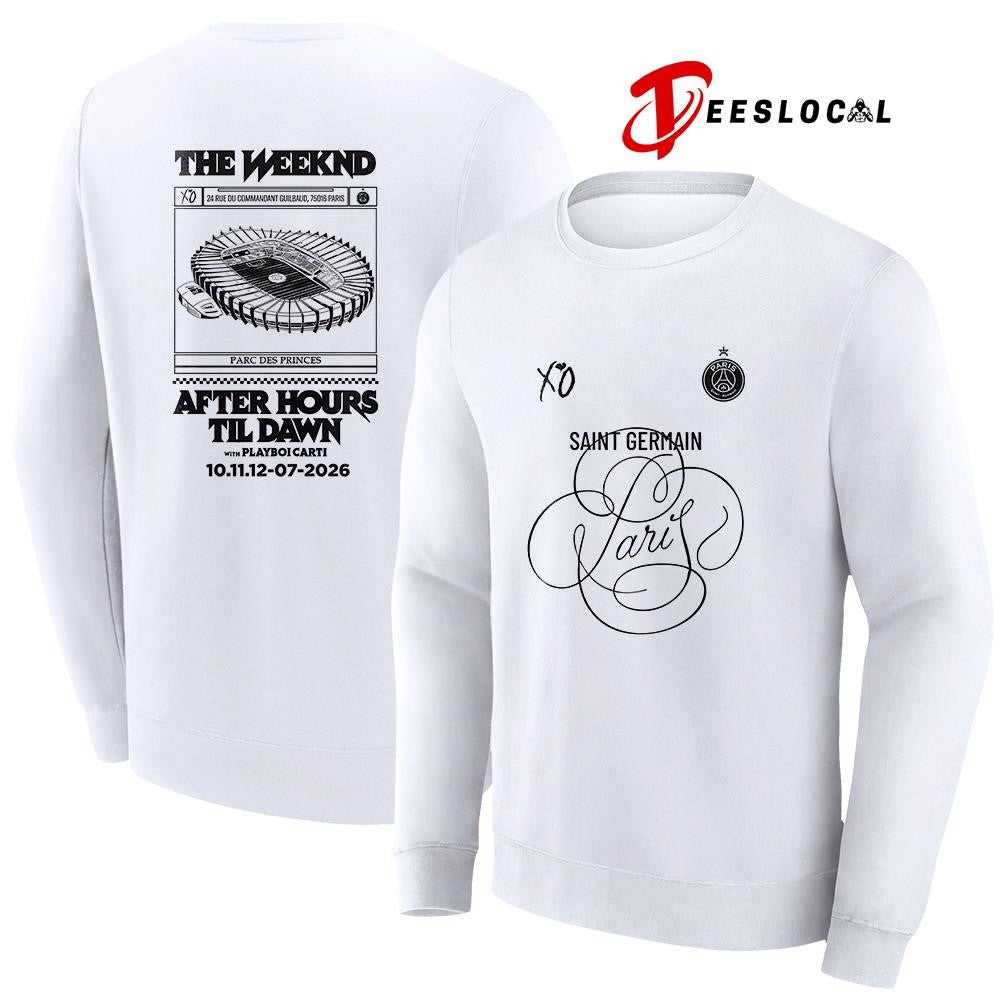 Paris Saint Germain FC x The Weekend After Hours Til Dawn stadium shirt