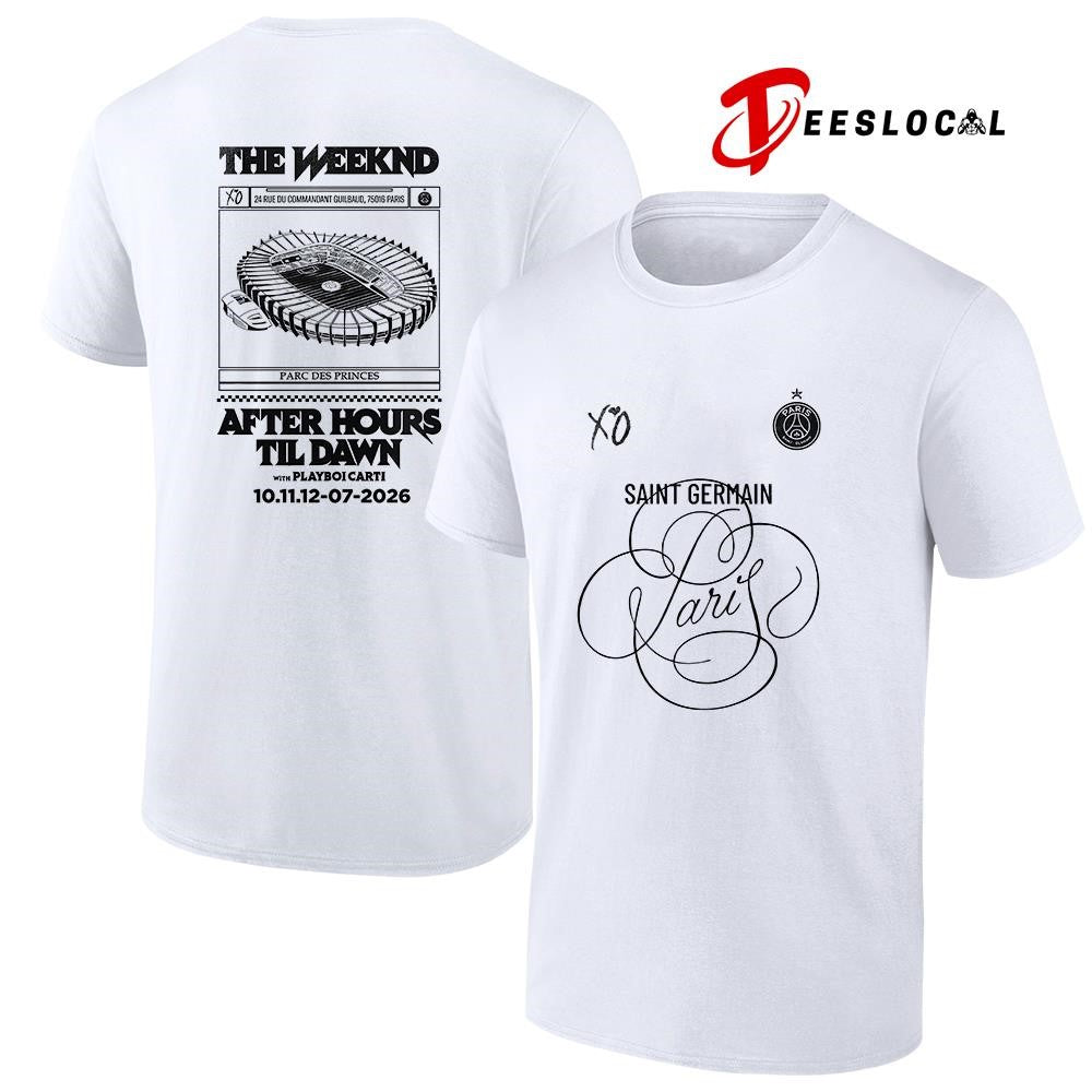 Paris Saint Germain FC x The Weekend After Hours Til Dawn stadium shirt