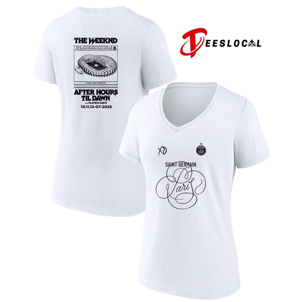 Paris Saint Germain FC x The Weekend After Hours Til Dawn stadium shirt
