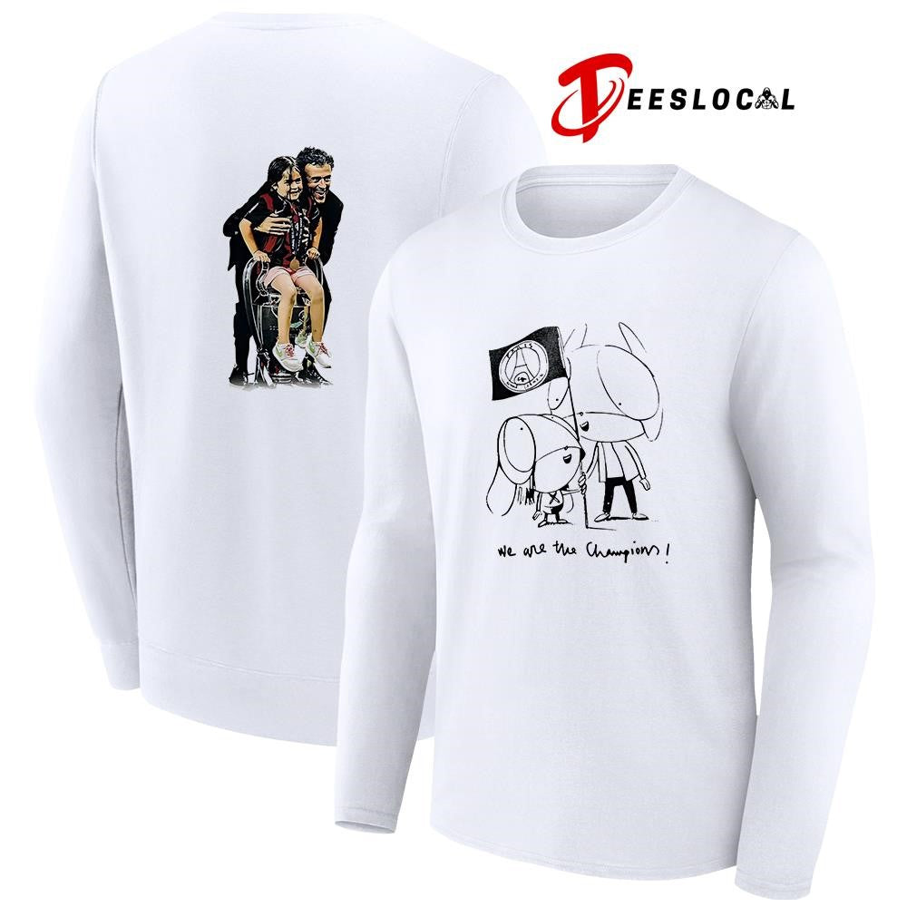 Paris Saint Germain Luis Enrique Xana we are the champio photo shirt