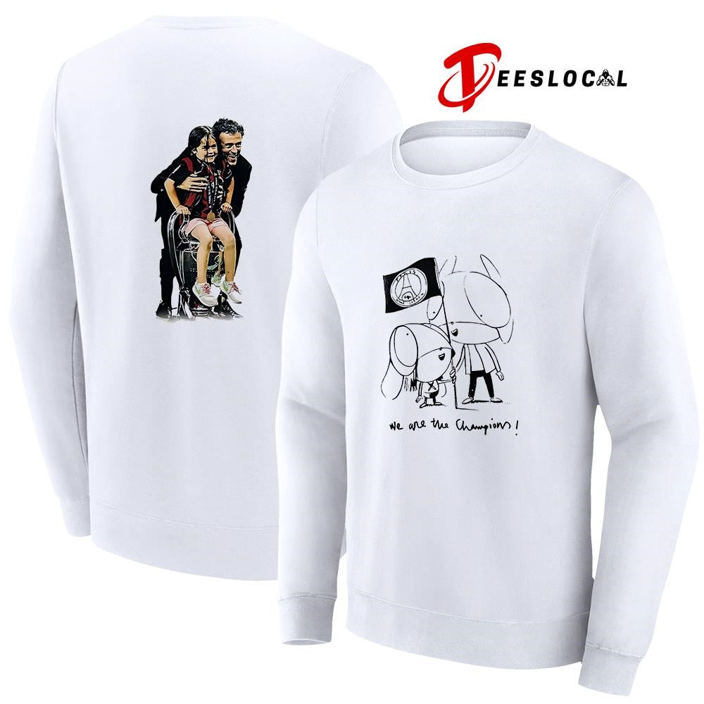 Paris Saint Germain Luis Enrique Xana we are the champio photo shirt