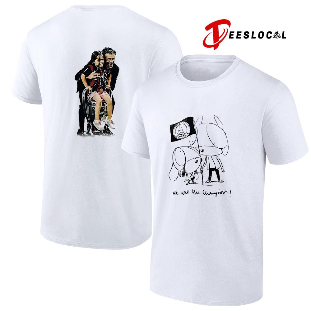 Paris Saint Germain Luis Enrique Xana we are the champio photo shirt