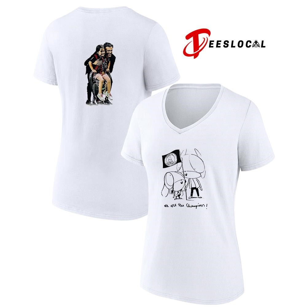 Paris Saint Germain Luis Enrique Xana we are the champio photo shirt