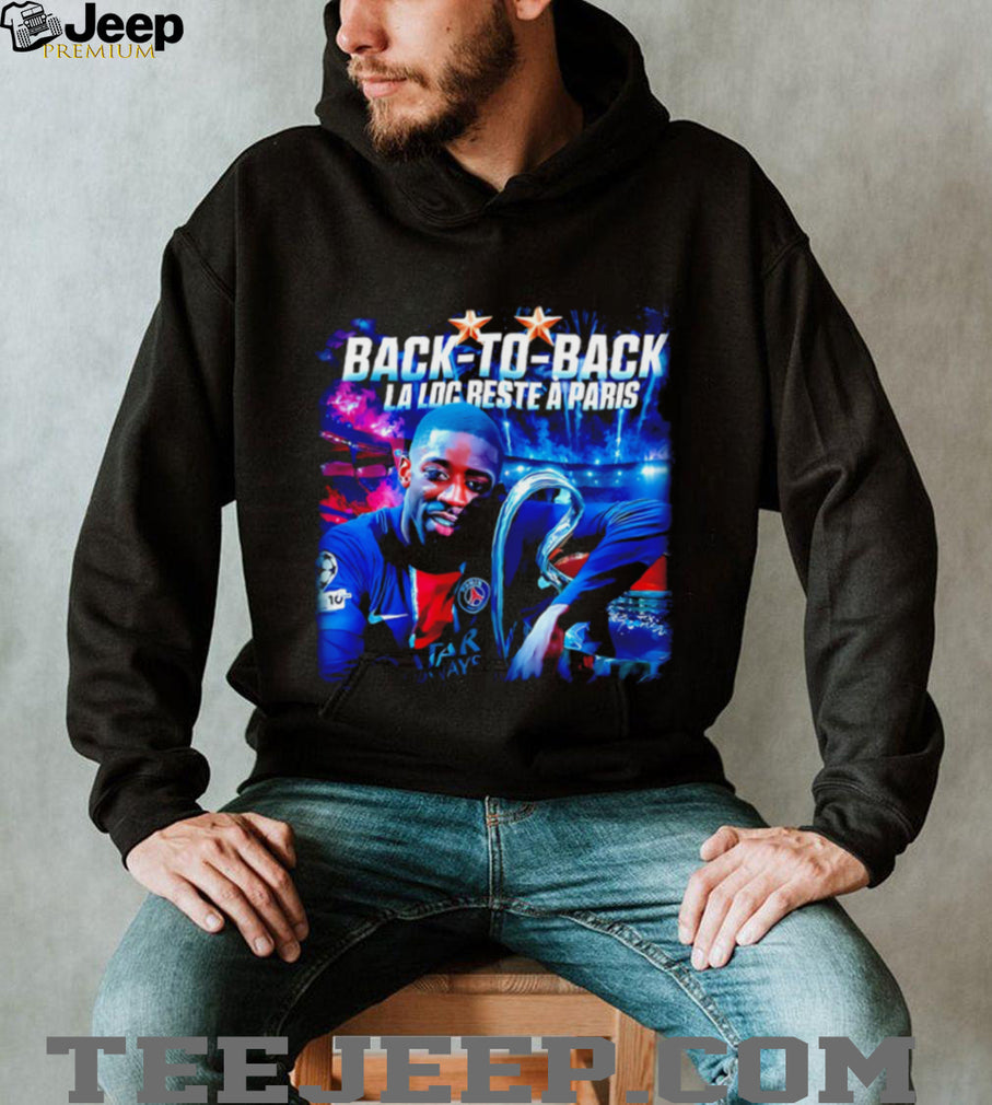 Paris Saint Germain Ousmane Dembele back to back la ldc beste a Paris shirt