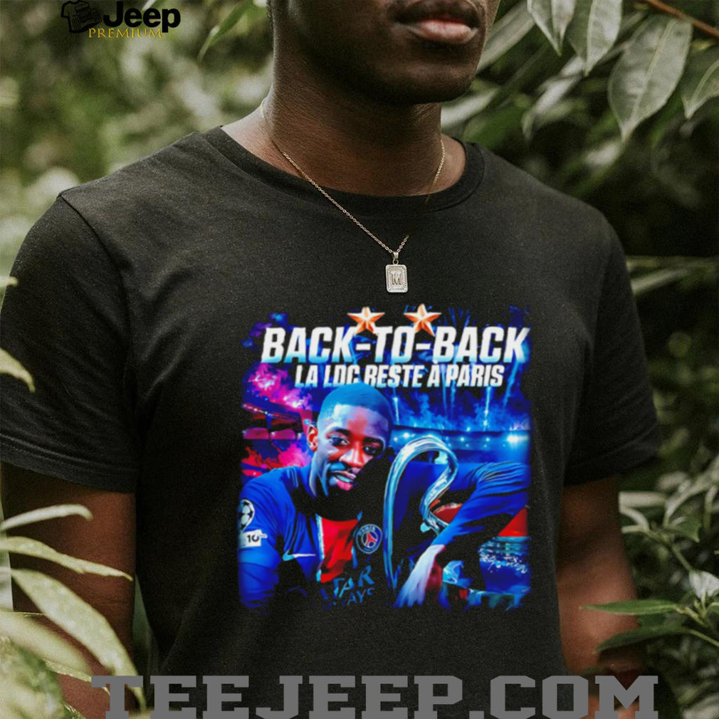 Paris Saint Germain Ousmane Dembele back to back la ldc beste a Paris shirt