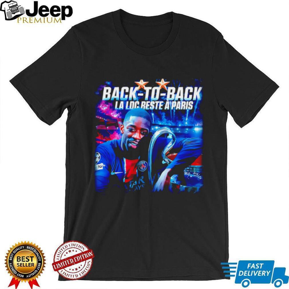 Paris Saint Germain Ousmane Dembele back to back la ldc beste a Paris shirt
