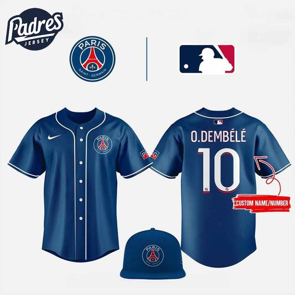 Paris Saint Germain x MLB Club World Cup Game Road Baseball Jersey - Padres Jersey Oasis: Elevate Your Baseball Style...