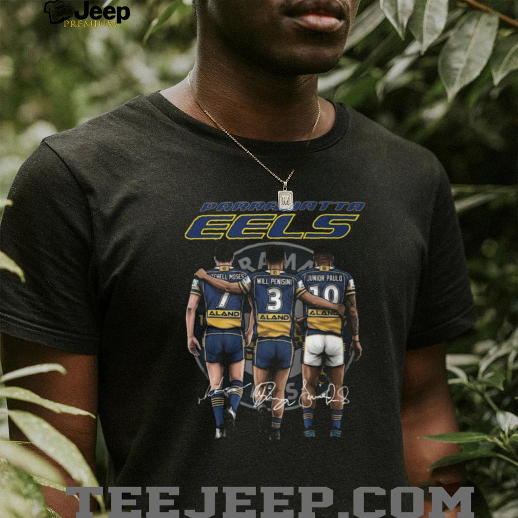Parramatta Eels Moses Penisini Paulo Modern Trio Signature T Shirt