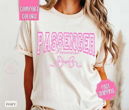 Passenger Princess Shirt Comfort Colors, Girlfriend Shirt, Oversized Graphic Tshirt, Women's Tshirts, Wife Shirt, Funny...