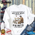Passionate Artist Old Man Painting 80th Birthday Shirt