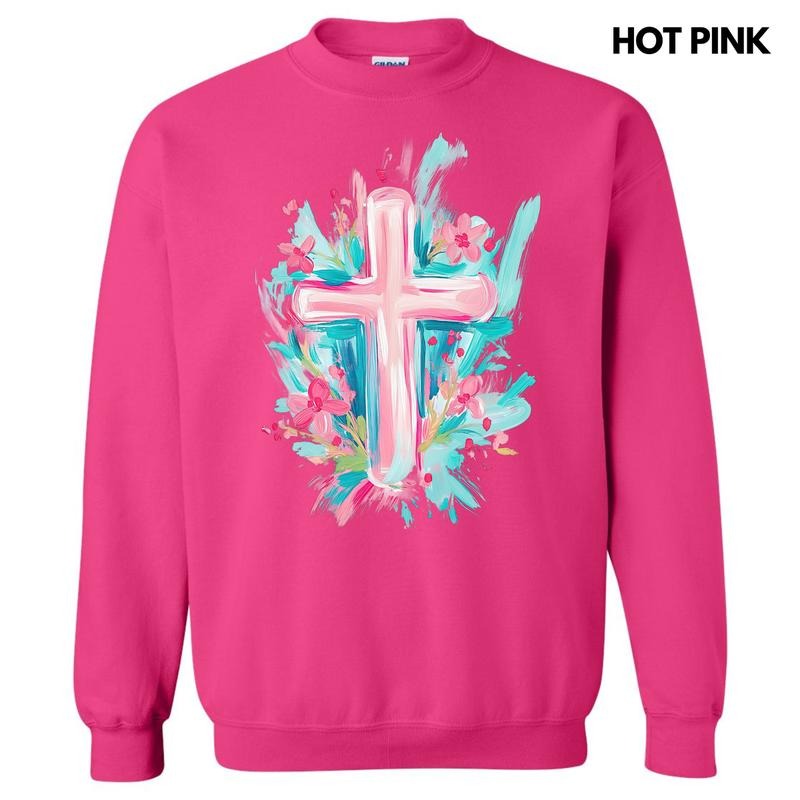 Pastel Brushstroke Cross Sweatshirt 'NLB' T-Shirts, Hoodie | WearSparks.com