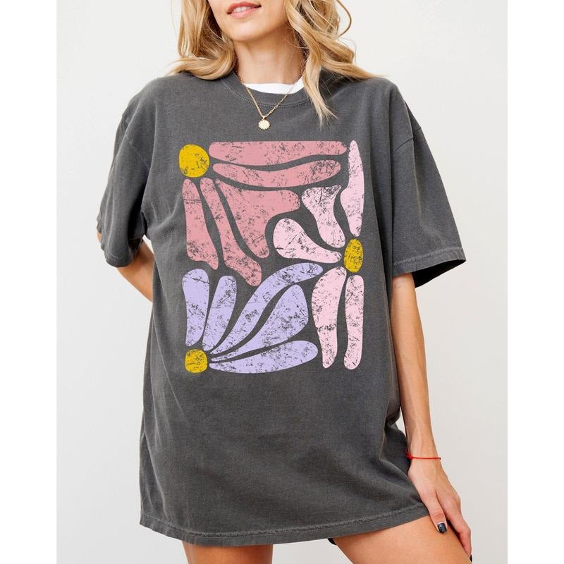 Pastel, Gorgeous Abstract Flowers, Boho Floral Design, Summer Vibes, Gardening, Festival, Nature Shirt, Women's Comfort Color Tee, Tshirt