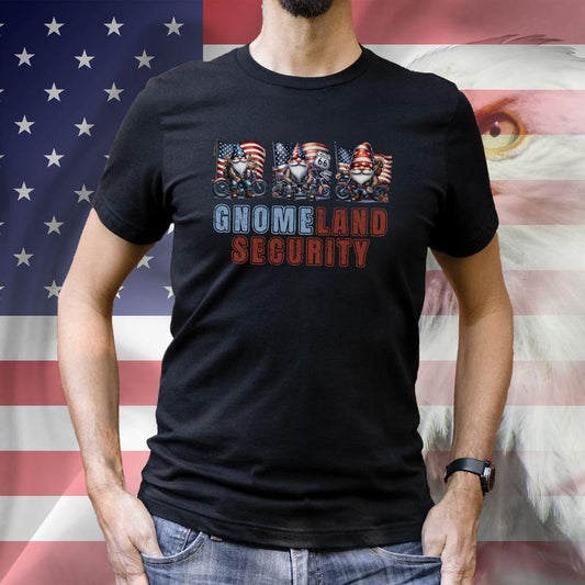 Patriotic 4th Of July Summer Tshirt Independence Day Memorial Day Shirt Gift For Patriot Military Funny Biker Gnome Shirt Gnomeland Security
