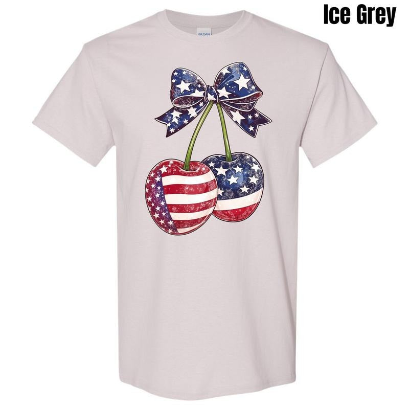 Patriotic Cherries Gildan Short Sleeve T-Shirt 'NLB' Hoodie, Sweatshirt | WearSparks.com