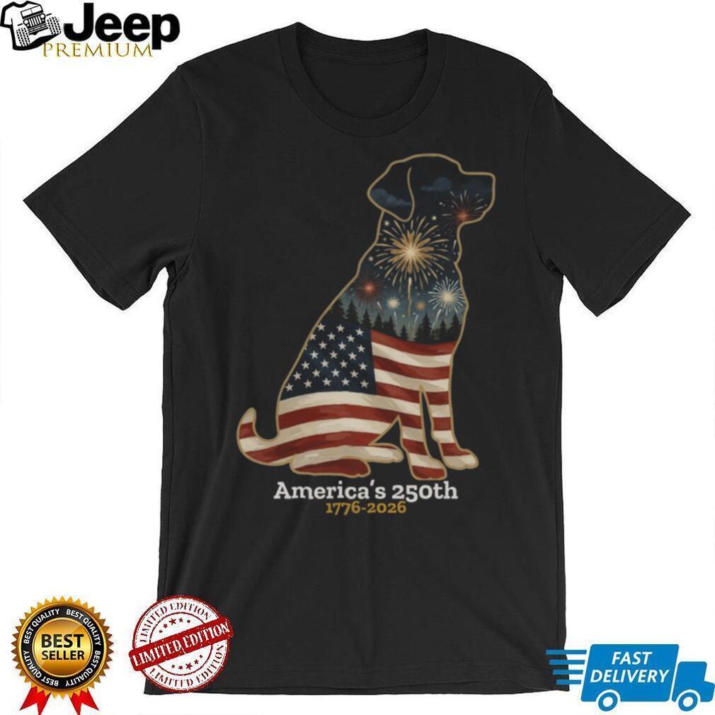 Patriotic Labrador America 250th Anniversary Fireworks Shirt